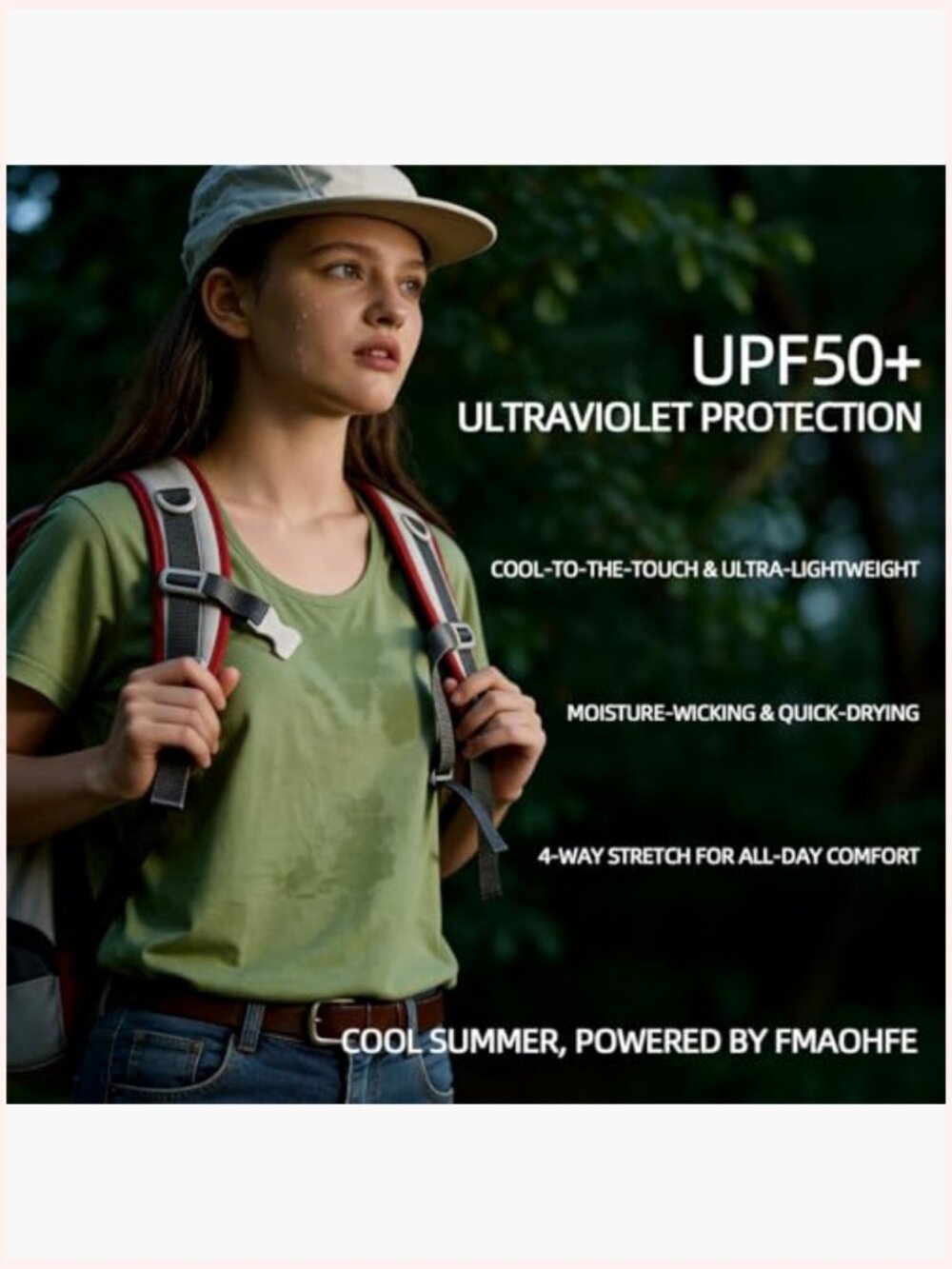 Washable Silky Acetate Tee Short Sleeve Scoop Neck Relaxed Fit UPF 50 Summer Top - Picture 6 of 7